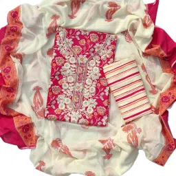 Unstitched Pure Cotton Salwar Suit Material Printed-picture-22