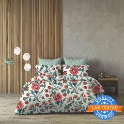 120 TC Cotton King Floral Flat Bedsheet-21