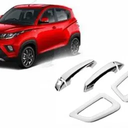 Mahindra KUV 100 car door catch chrome handle cover (set of 4) Chrome MAHINDRA KUV 100 Side Garnish-18