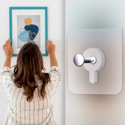 Self Adhesive 6mm Nail Hook for hanging Photo Frame, Wall Clock, Transparent Hook 15-8