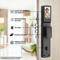 GOLENS X28 Smart Door Lock – 7-in-1 Unlock, 3D Face ID, Camera, Wi-Fi Smart Door Lock image 5
