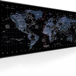 Aliens World Map Extended Gaming Mouse Pad, Stitched Edges, Non-Slip Base Mousepad-17