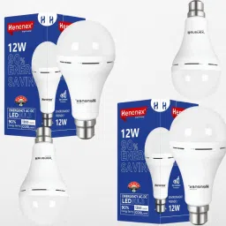 12W Emergency Bulb Set of 4 | Rechargeable Light for Home & Office 4 hrs Bulb Emergency Light-28
