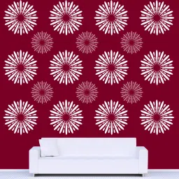 Painting Wall Stencils Pack of 1 (Size:-16X24 Inch) Blooming DIY Reusable Design PATTERN STYLE- 40380 Modern Wall Arts Stencil-picture-28