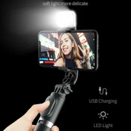 APNA KANHA Selfie Stick Tripod with LED Fill Light and Bluetooth Wireless Remote Bluetooth Selfie Stick image 5