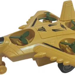 Inertia Friction Army Fighter Jet Unbreakable Toy with Rotating Fans-image-4
