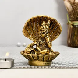 Gopal Thakur Ji Ladu Gopal Kahna Krishna Idol Statue Murti Decoration Puja Gifts Decorative Showpiece - 9 cm-27