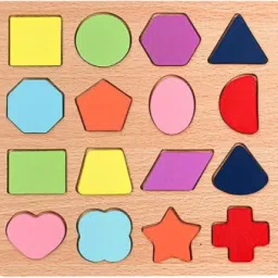 Wooden Learning Puzzle, Educational Board Game with Shape Puzzles Age 2+-image-58