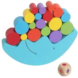 rainbowstore Wooden Stackable Building Blocks Set Moon Balancing Games Educational Board Games image 2