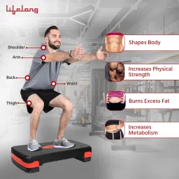 lifelong Premium Aerobic Stepper For Exercise With Adjustable Height, Anti-Skid Surface Stepper image 4
