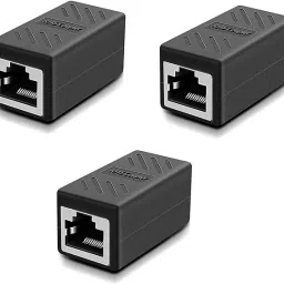 RAREGEAR RJ45 Coupler Ethernet Coupler Cat7, Cat6 Cat5e RJ45 8P8C LAN Coupler (Pack of 3) Lan Adapter-19