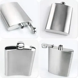 explorer Stainless Steel Hip Flask image 3