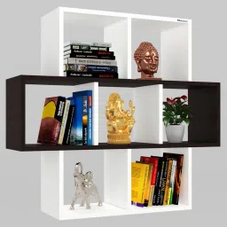 mahaakaay 7 Layer Box Bookshelf for Books | Book Display Storage Rack Shelf | Engineered Wood Open Book Shelf image 2