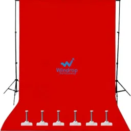 Windrop Solutions Red Screen Background Photo Video Studio Back Drop 8 x 12 ft for Indoor-Outdoor Online Classes Photography Videography YouTube Videos Made in India Reflector-picture-38
