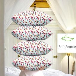 LUXURY Microfibre Floral Sleeping Pillow Pack of 4-image-27