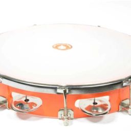 25cm with Head Tambourine plastic/dafli for kids ,dafli for puja Nut & Bolts Dholki-image-0