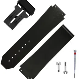 Bharasoft [HBAL]Compatible Strap for HUB-LOT Watches, With Lock & Tool 25 mm Resin Watch Strap-image-2