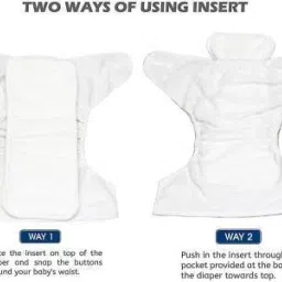 child chic 5 LAYER MICROFIBER CLOTH INSERTS LINERS DIAPER, REUSABLE WASHABLE INSERTS PACK OF 5 (WHITE) image 3