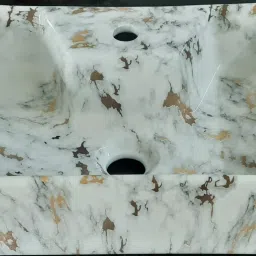 CERAMICA Premium Table Top (L41 X W30 X H13Cm) SP 307 GOLDEN TABLE TOP CERAMICA Premium Designer Basin(L41 X W30 X H13Cm)SP 307 GOLDEN TABLE TOP Table Top Basin-image-3