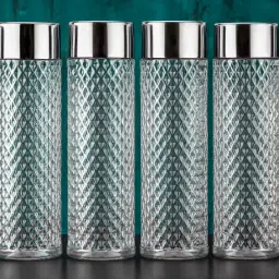 Round Diamond 6PCS Premium Water Fridge Bottles (Set Of 6) 1000ml Bottle 1000 ml Bottle-5