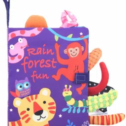 My Quiet Book for toddlers 1-3 -cloth books for babies 6-12 month old. Forest-21