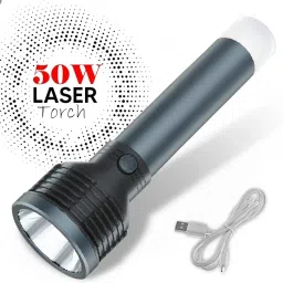 Aluminium 50W Emergency Torch Flash Light Waterproof with Long Range LED 8 hrs Torch Emergency Light-13