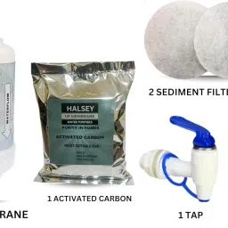 Optima Gravity Filters Spare Kit Suitable for Gold/Optima Gravity(Filter-Membrane-Set)1 UF Membrane,1 Activated Carbon,2 Sediment Filter,1 Tap,1 Syringe Solid Wire Connector-10