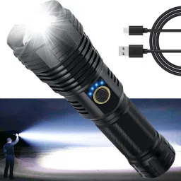 HP376 Rechargeable Tactical Flashlight, 9000Lumen Brightest High Lumens Torch-13