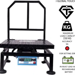 I GLOBAL TOUCH 150kg weighing scale GRILL,Double display weight machine for shop,MS 5gm Weighing Scale image 3