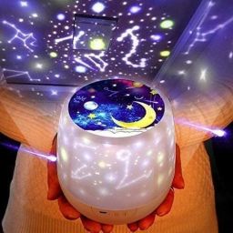 HEYMAK Star Romantic Magic Diamond Projection Smart Dimming LED Rotating NightLight Table Lamp-image-26