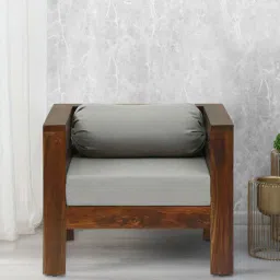 mudramark from pepperfry Hasti Sheesham Wood 1 Seater Sofa In Scratch Resistant Provincial Teak Finish-picture-0