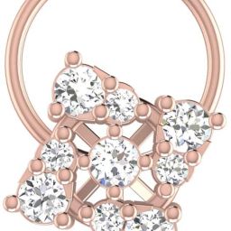 avsar Karuna 14kt Cubic Zirconia Rose Gold Nose Wire-image-60