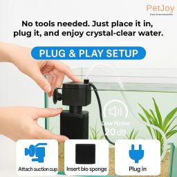 petjoy SOBO WP-1000F Submersible Aquarium Internal 3-in-1 Filtration System Filter Pump Power Aquarium Filter image 3