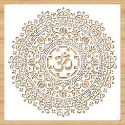 American Elm Mandala Stencil Reusable OM Symbol Template for Wood Walls & Fabric American Elm Mandala Stencil Reusable OM Symbol Template for Wood Walls & Fabric Stencil Stencil-image-79