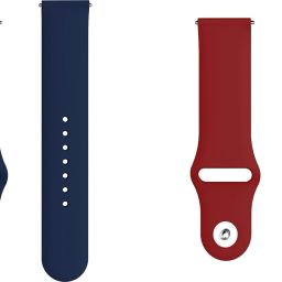 ACM Pack of 2 Watch Strap for French Connection Series 2 Smartwatch (Dark Blue/Red) Smart Watch Strap image 3