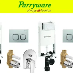 Half Frame Concealed Cistern, with divater body upper Praseo set of 2 pic 145 Dual Flush Tank-picture-0