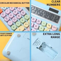 zumie Calculator_01 Mechanical Calculator, 12 Digits Large Display, Desktop Calculator Big Buttons Basic Calculator image 4