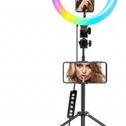 Equipagecart 10 " RGB Selfie Ring Light, LED Ringlight 3200-6500K with Tripod Ring Flash-28