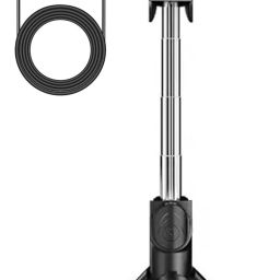 MOOZMOB Mobile Tripod Stand with Mic for Video Recording Reels and Vloging Tripod, Monopod-14