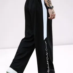 culish Men Solid Black Track Pants-picture-6