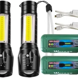Rechargeable Pocket Light Zoom COB USB Charging Led, Crash Resistant TorchI Torch-14