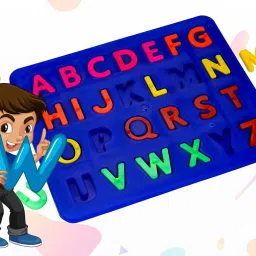 DYE Educational Learning Creative A TO Z ABCD Alphabet Puzzle with knob.-0