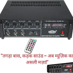 60W Professional PA Amplifier | AC/DC Supply | USB | AUX | MIC | Remote Control 100 W AV Control Amplifier-17