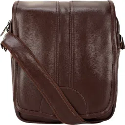 Brown Men & Women Sling Bag - Extra Large Artificial Leather Cross-Body Big Sling Bag for Men/Boys - Dark Brawn (L x B x H: 30 x 25 x 7 cm)-image-71