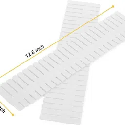 nh world 6 PC's Adjustable Interlocking Drawer Clapboard Dividers Closet Partition-White Drawer Divider image 3