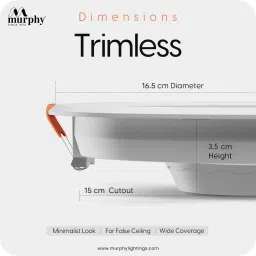 murphy 15W Trimless 3-In-1 Led panel (Cool White/Warm White/Natural White, Pack Of 2) Ceiling Light Ceiling Lamp image 3