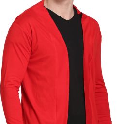 Men Jacket Style Full Sleeve Red Shrug-image-63