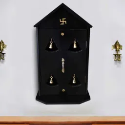 elegant arts and frames Mahagony Teak Wood Wall Mounted Mandir With Door-picture-41