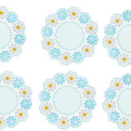 Silicone Trivet Coasters for Drinks Flexible Non-Slip Mats (Pack of 6, Blue) Embossed Trivet-11