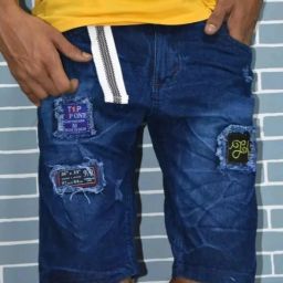 Embellished Men Denim Blue Denim Shorts-image-106